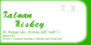 kalman miskey business card